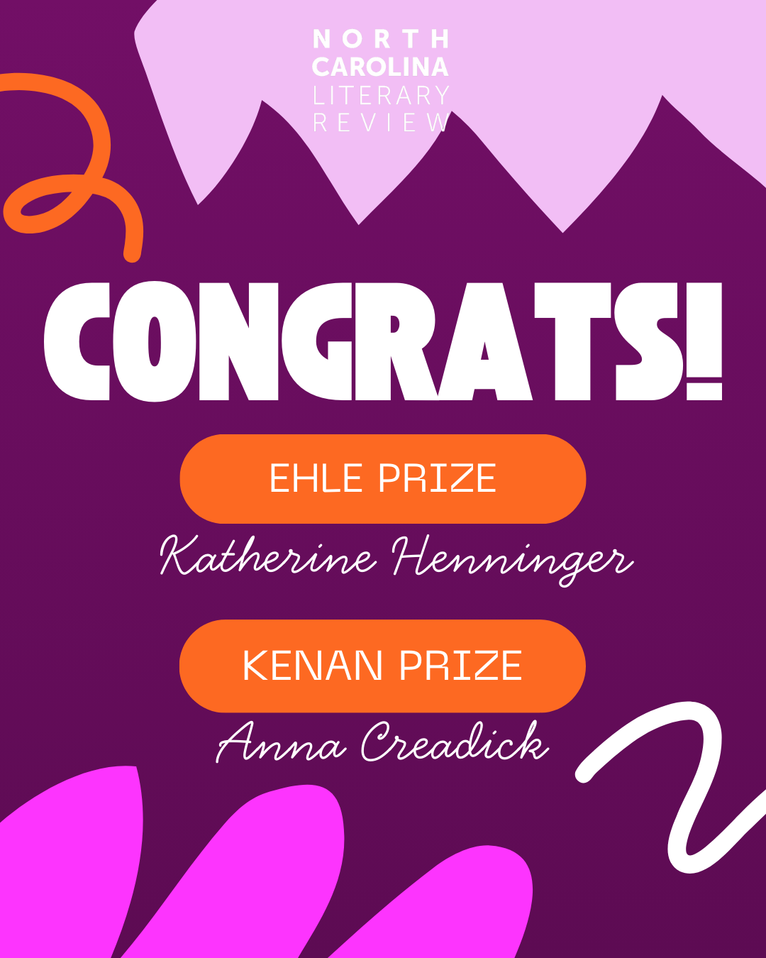 Ehle and Kenan Prizes Winners in NCLR 2025